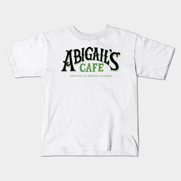 Abigail's Cafe - Green Kids T-Shirt by Thinkerman